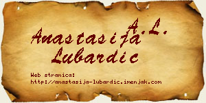 Anastasija Lubardić vizit kartica